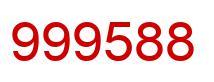 Number 999588 red image