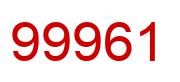 Number 99961 red image