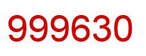 Number 999630 red image