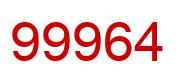 Number 99964 red image