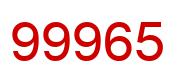 Number 99965 red image
