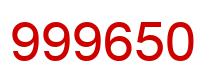 Number 999650 red image