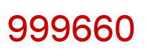 Number 999660 red image