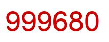 Number 999680 red image