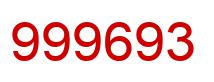 Number 999693 red image