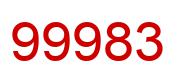 Number 99983 red image