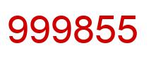 Number 999855 red image