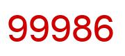 Number 99986 red image