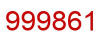 Number 999861 red image