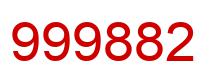 Number 999882 red image