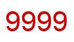 Number 9999 red image