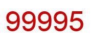 Number 99995 red image