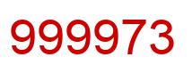 Number 999973 red image