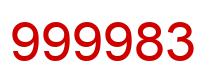 Number 999983 red image