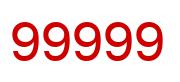 Number 99999 red image