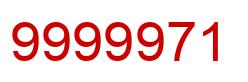 Number 9999971 red image