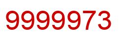 Number 9999973 red image