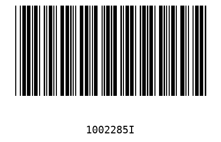 Barcode 1002285