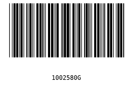 Barcode 1002580