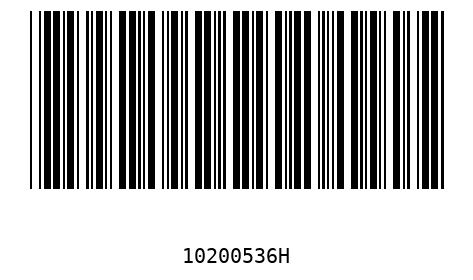 Barcode 10200536
