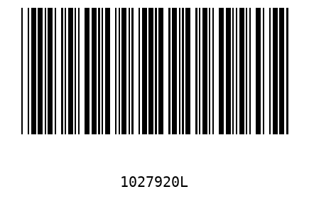 Barcode 1027920
