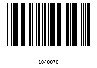 Barcode 104007