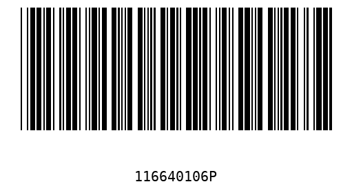 Barcode 116640106