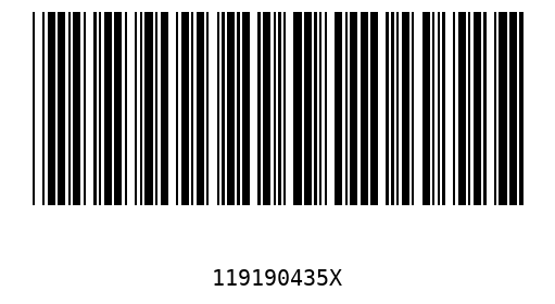 Barcode 119190435