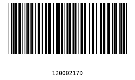 Barcode 12000217