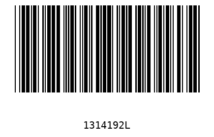 Bar code 1314192