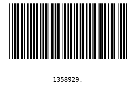 Bar code 1358929