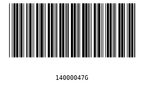 Barcode 14000047