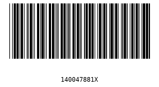 Barcode 140047881