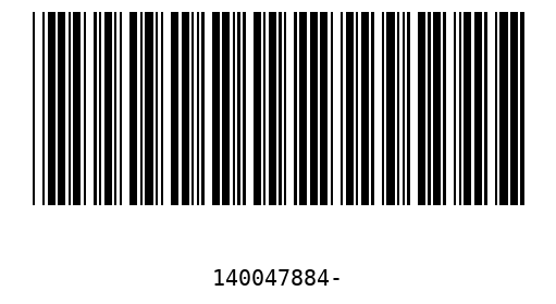 Barcode 140047884
