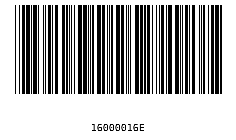 Barcode 16000016