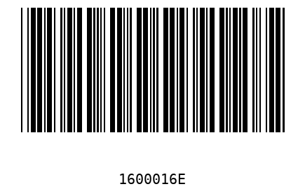 Barra Código 1600016