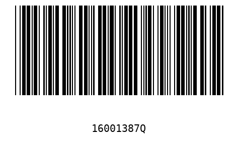 Barcode 16001387