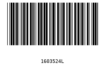 Bar code 1603524