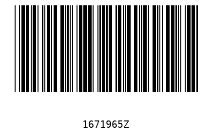 Bar code 1671965