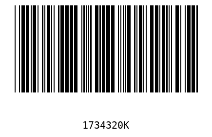 Bar code 1734320