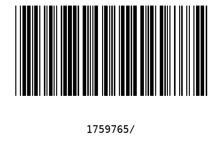 Barcode 1759765