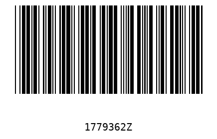 Bar code 1779362