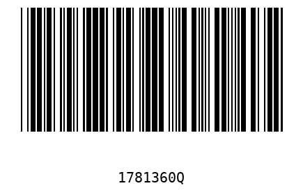 Bar code 1781360