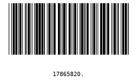 Barcode 17865820