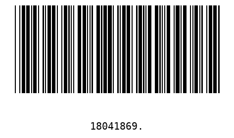 Bar code 18041869