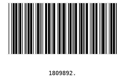 Barra Código 1809892