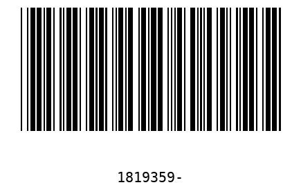 Bar code 1819359