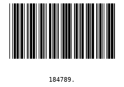 Barcode 184789