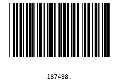 Bar code 187498