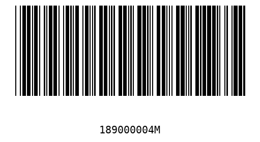 Barcode 189000004